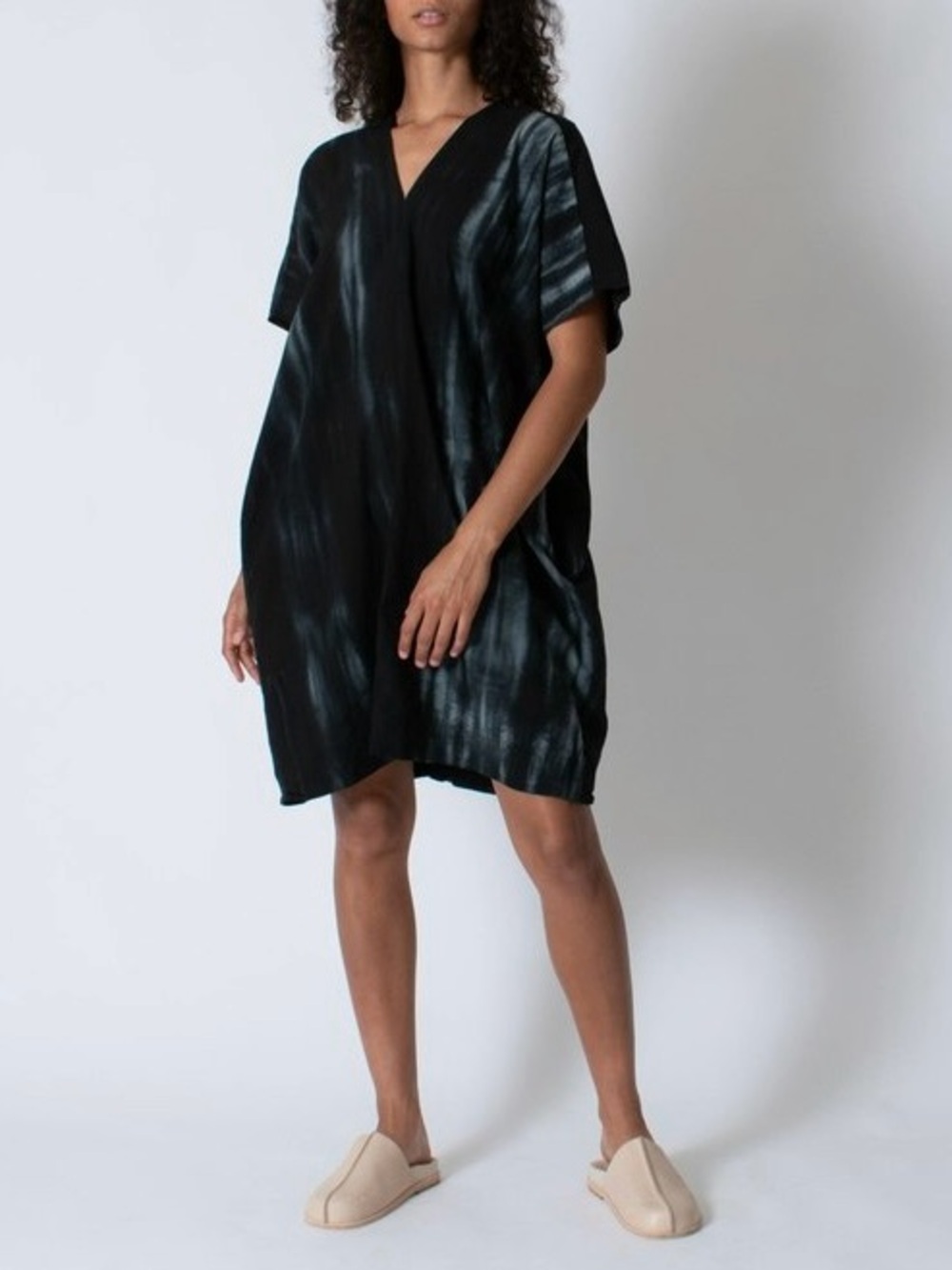 UZINYC Tie Dye Cotton Oversized V-Dress O/S One Size